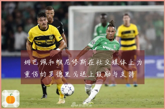 姆巴佩和维尼修斯在社交媒体上为重伤的罗德里戈送上鼓励与支持